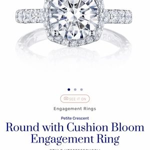 18K semi mount diamond ring white gold